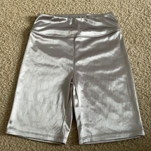 Metallic Biker Shorts